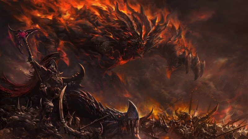 artwork, fantasy art, creature, warrior, axes