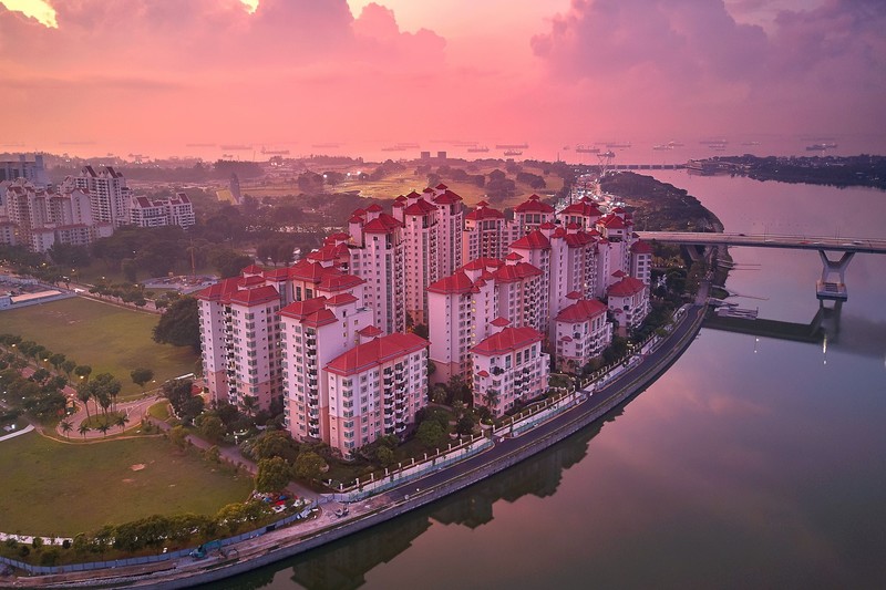 Singapore, city, building, river