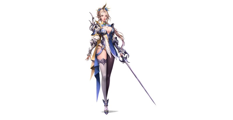 anime, anime girls, white background, simple background, weapon, fantasy girl, fantasy art