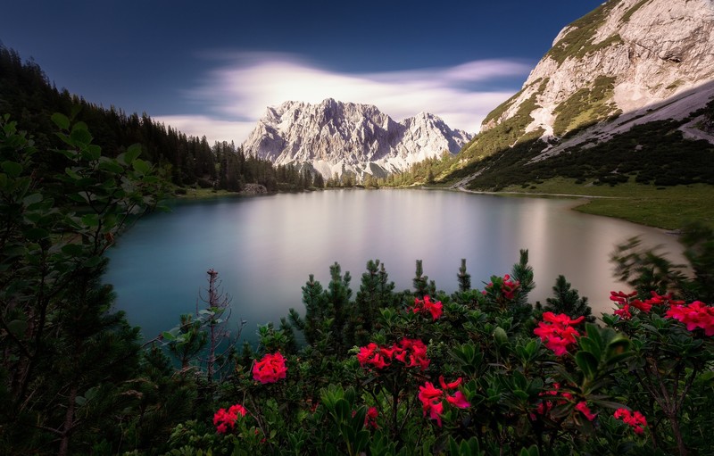 lake, water, mountains, nature, Austria, Alps