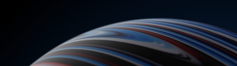 planet, ball, wide screen, black, blue