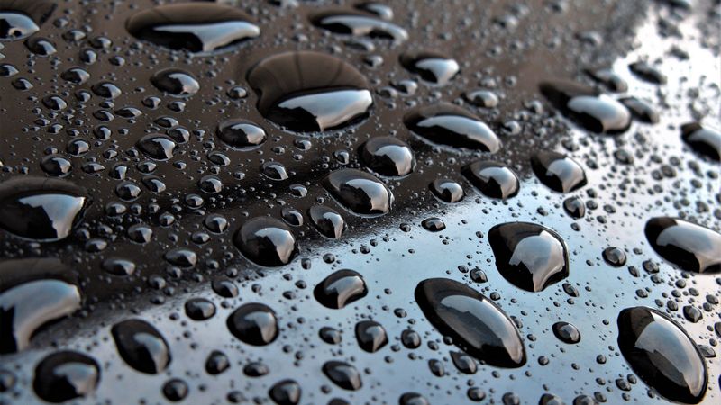 drops, surface, macro, liquid, closeup, 4k