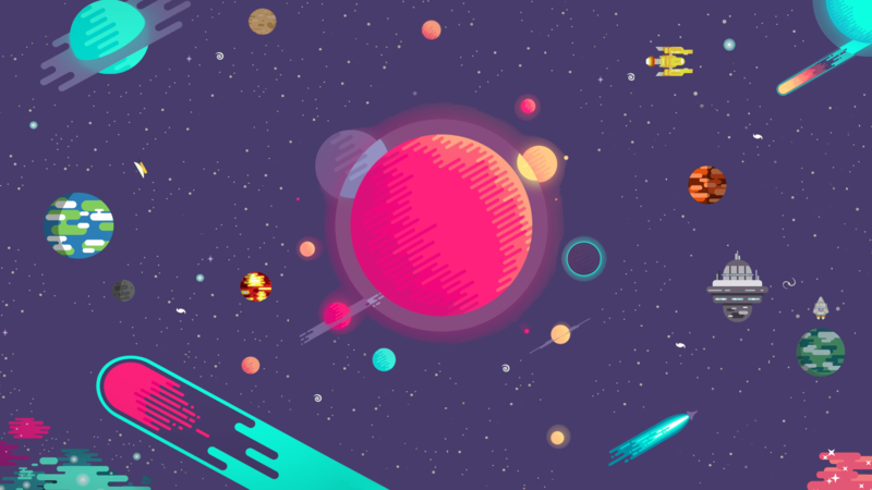 drawing, colorful, artwork, space, space art