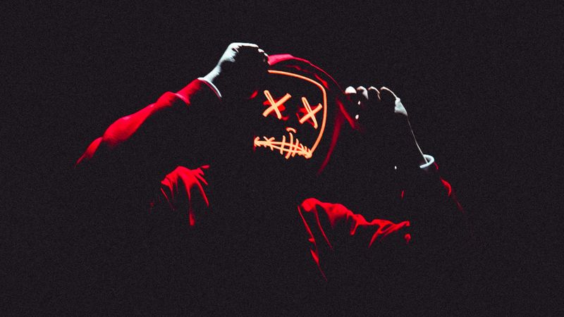 mask, hood, anonymous, silhouette, lonely, 4k