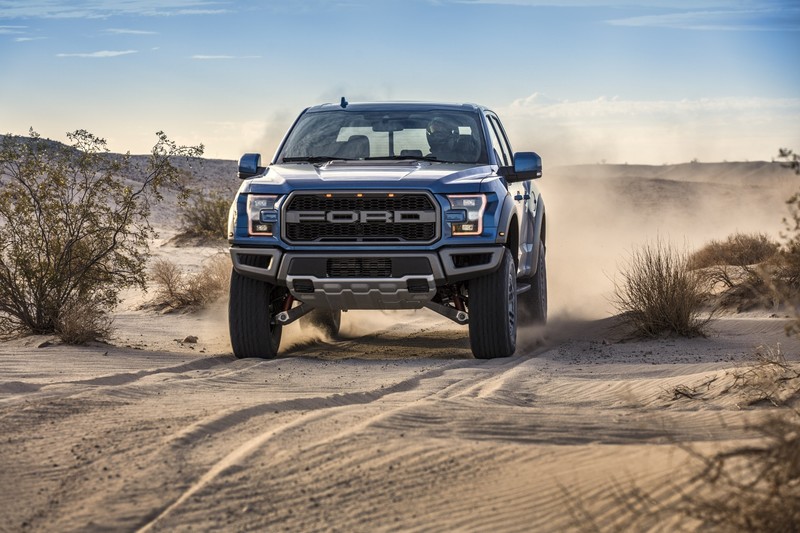 Ford F-150 Raptor, Ford, desert, sand, outdoors, car, vehicle, blue cars