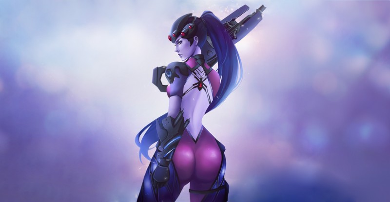 artwork, ass, fantasy art, fantasy girl, Amélie Lacroix, Widowmaker (Overwatch), Overwatch