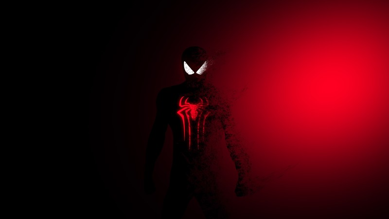 artwork, digital art, Spider-Man, Marvel Comics, superhero, red