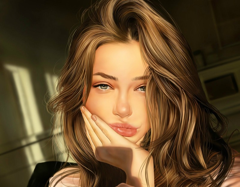 portrait, face, women, artwork, looking at viewer