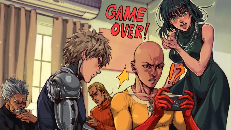 anime, anime boys, One-Punch Man, Saitama, Fubuki, Genos, King (One-Punch Man), Silver Fang