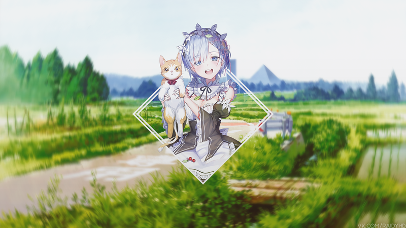 anime, anime girls, picture-in-picture, Rem (Re: Zero), Re:Zero Kara Hajimeru Isekai Seikatsu