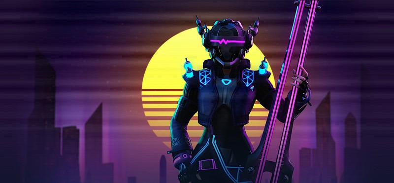digital, digital art, artwork, futuristic, robot, robotic, cyborg, neon, lights, neon lights, Sun, dusk, architecture, building, tower, skyscraper, purple, Retrowave, vaporwave, synthwave, science fiction, skyforge, video games, game art, video game art, cyber, cyberpunk