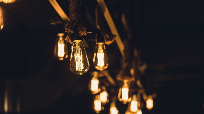 light bulb, electricity, ceiling, lighting, 4k