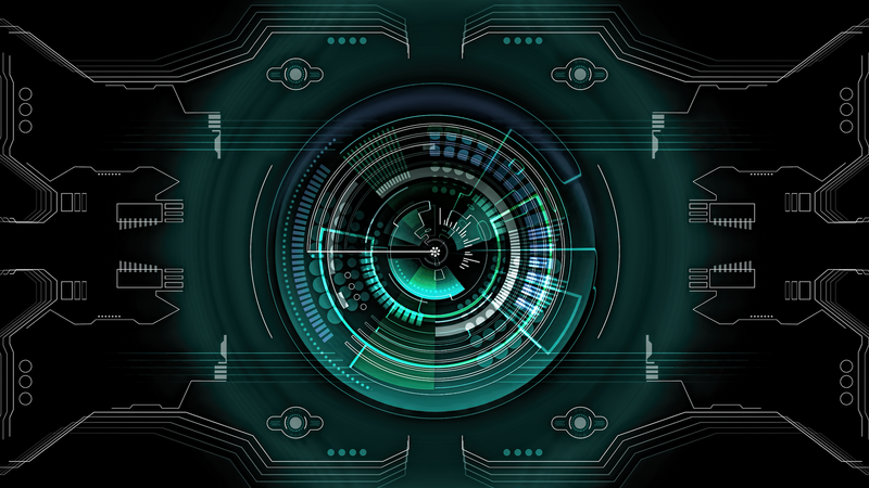 science fiction, futuristic, HUD, tech, abstract