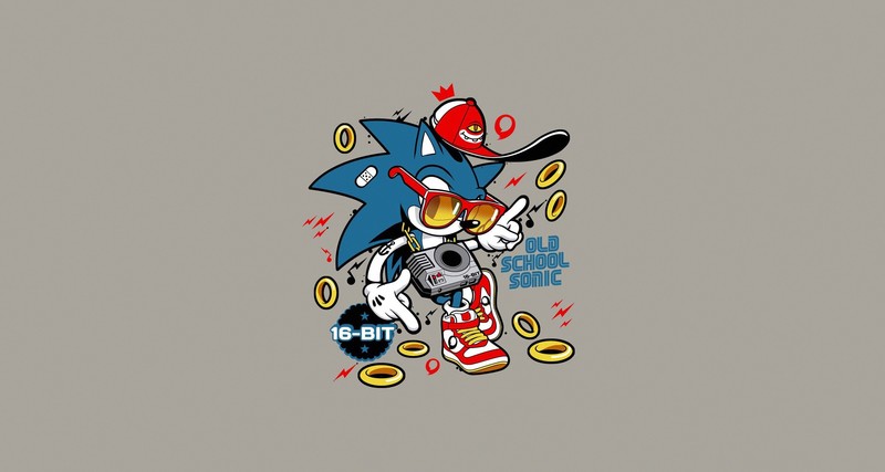 simple background, Sonic the Hedgehog, video games, video game art, gray, gray background