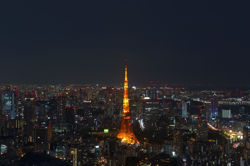 Tokyo Tower Tokyo Asia City Night Sky Lights Cityscape Hd Wallpaper 9272