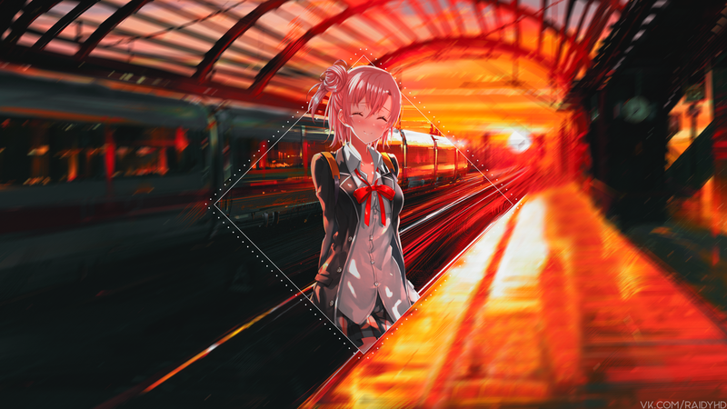 anime, anime girls, picture-in-picture, Yuigahama Yui