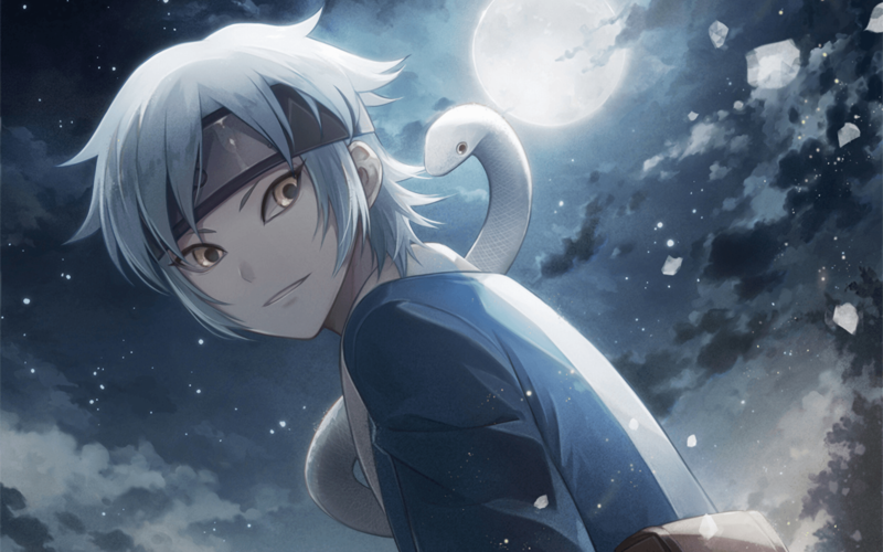 boruto, mitsuki, anime, snake, Moon, night sky, Boruto: Naruto Next Generations