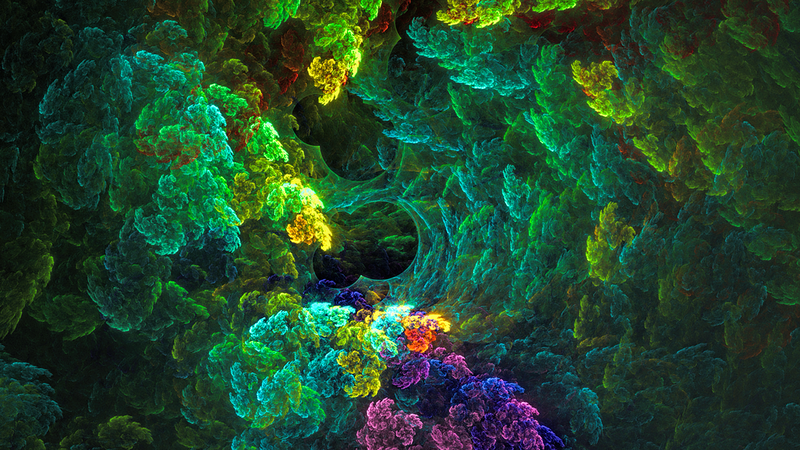 abstract, fractal, shapes, colorful, digital art