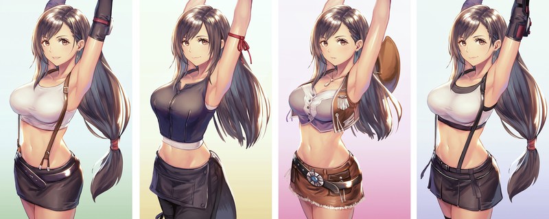 Tifa Lockhart, black hair, Final Fantasy VII, brown eyes, Final Fantasy VII: Remake, Final Fantasy 7: Advent Children