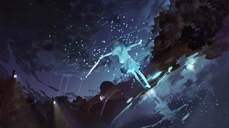 anime girls, anime, comic art, cyan