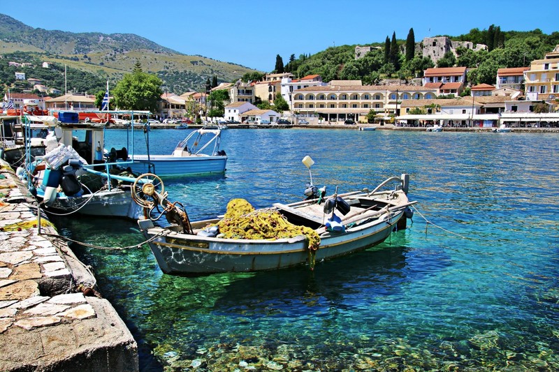 water, boat, vehicle, town, Greece