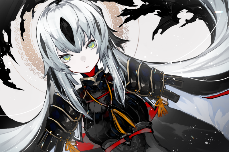 anime, anime girls, digital art, artwork, Fate/Grand Order, FGO, white hair, green eyes, portrait