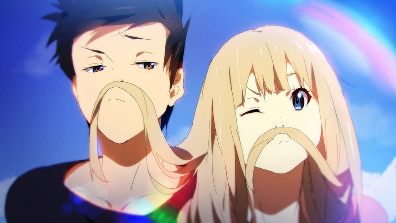 anime, anime girls, anime boys, blonde, blue hair, blue eyes