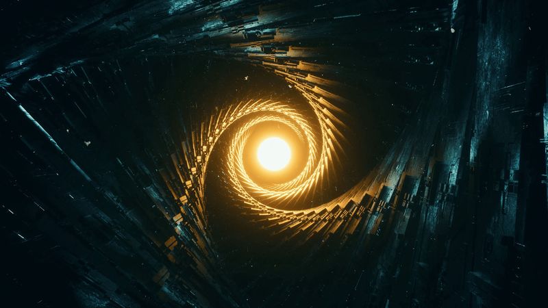 glow, twist, dark, 4k