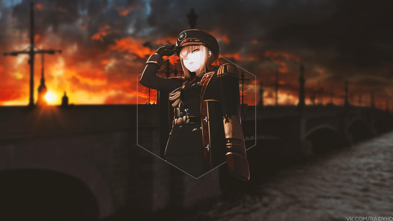 anime, anime girls, picture-in-picture, military, Saber Alter, Fate Series, Fate/Stay Night, Fate/Zero