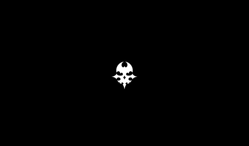The World Ends With You, black background, skull, minimalism, monochrome