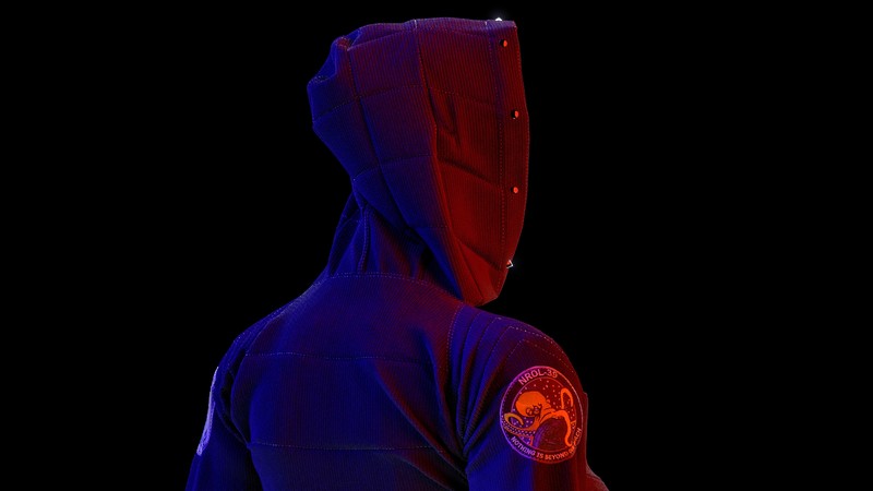digital, neon, patch, cotton, hoods, portrait, rendering, render, ghost, hacking