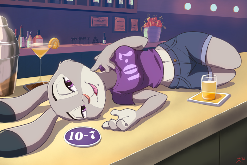 furry, Judy Hopps, beer, Anthro, Zootopia