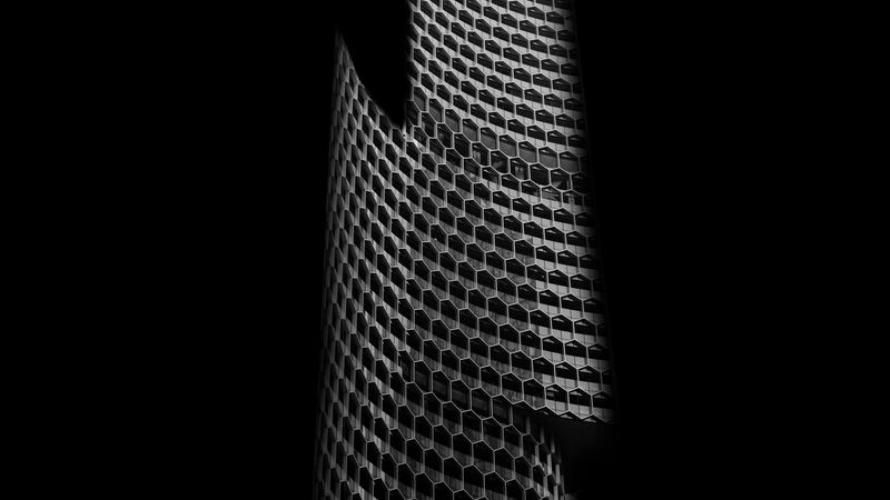 building, bw, minimalism, shadows, 4k