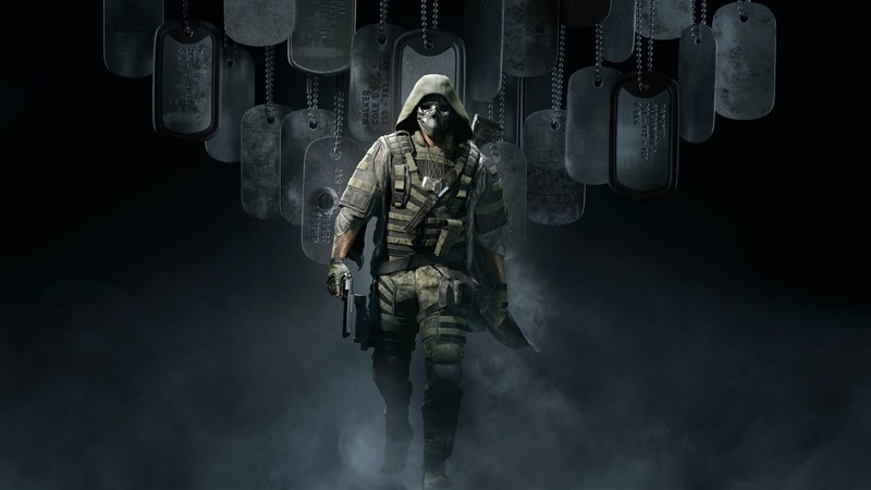 video game art, game art, video games, gun, mask, soldier, weapon, Ghost Recon Breakpoint
