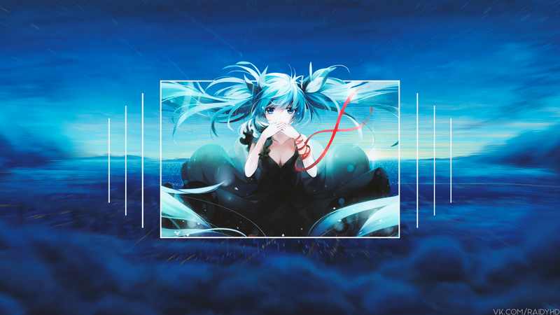 anime, anime girls, picture-in-picture, Hatsune Miku, Vocaloid