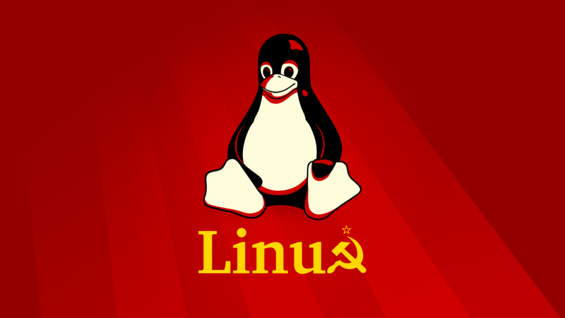 Linux, Tux, FoxyRiot, red, USSR