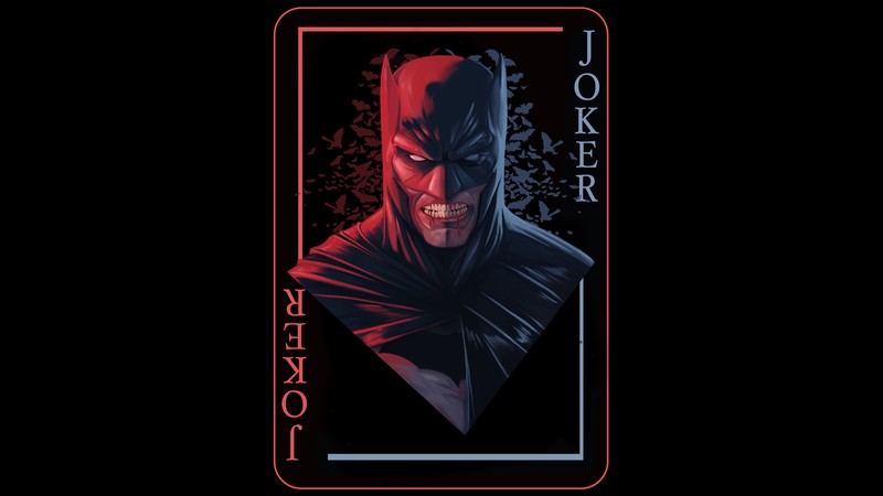 digital, digital art, artwork, Batman, black, red, dark, black background, lights, Joker, simple background, fictional character, Bruce Wayne, DC Comics, DC Universe, superhero