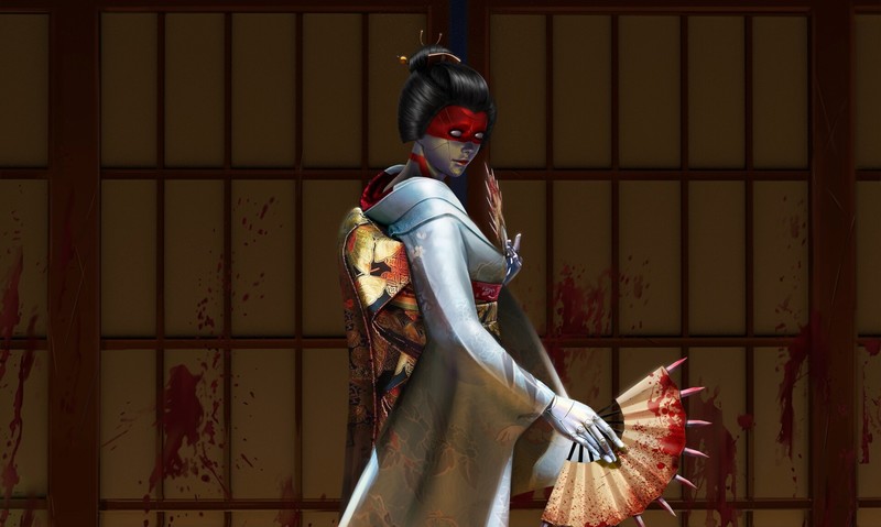 artwork, Robots, geisha, futuristic