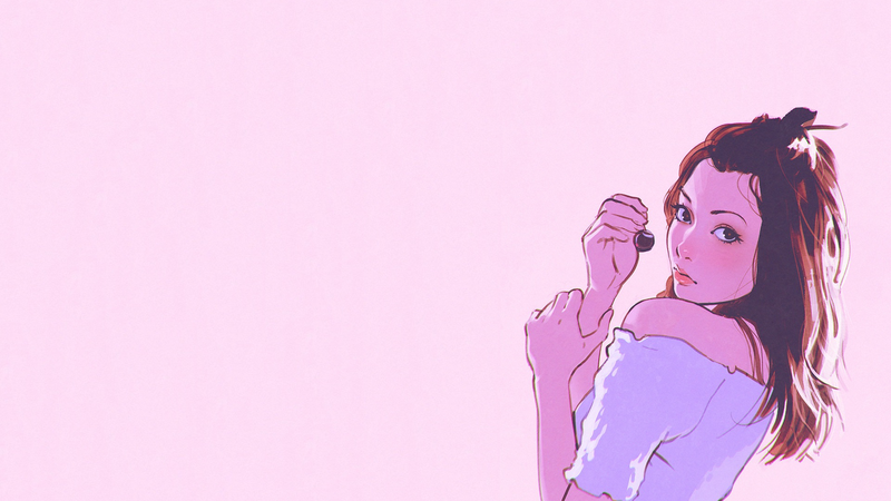 Ilya Kuvshinov, digital art, women, looking over shoulder, long hair