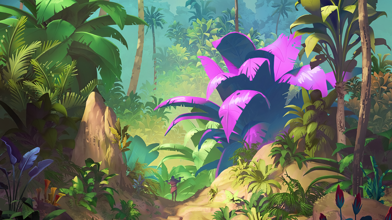 digital, digital art, artwork, nature, landscape, forest, trees, people, outdoors, jungle, men outdoors, tropical, fantasy art, concept art, wood