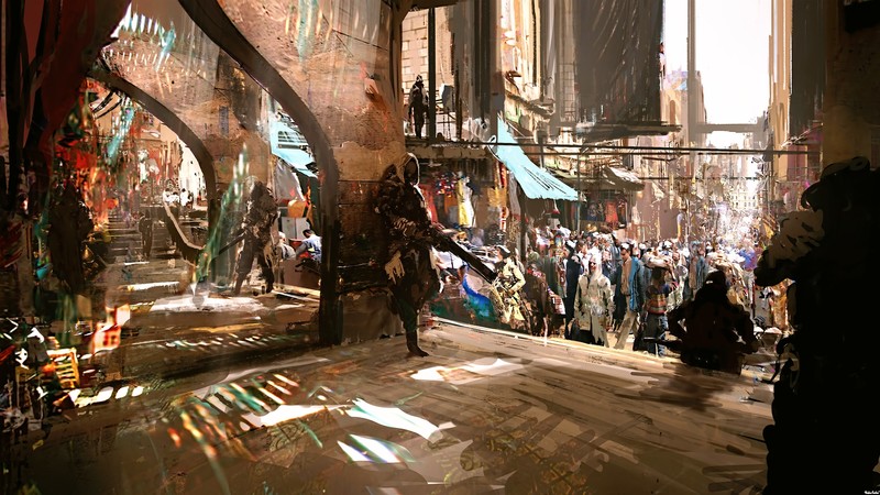 cyber, science fiction, digital art, concept art, cyberpunk, artwork, futuristic, fantasy art, fan art, 3D, spaceship, CGI, cityscape, futuristic city, sunset, Wadim Kashin