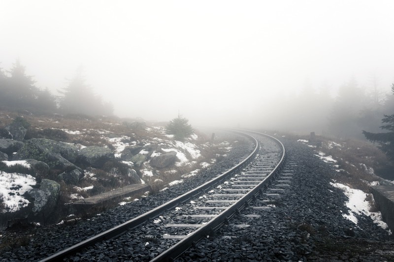 railway, outdoors, railroad track