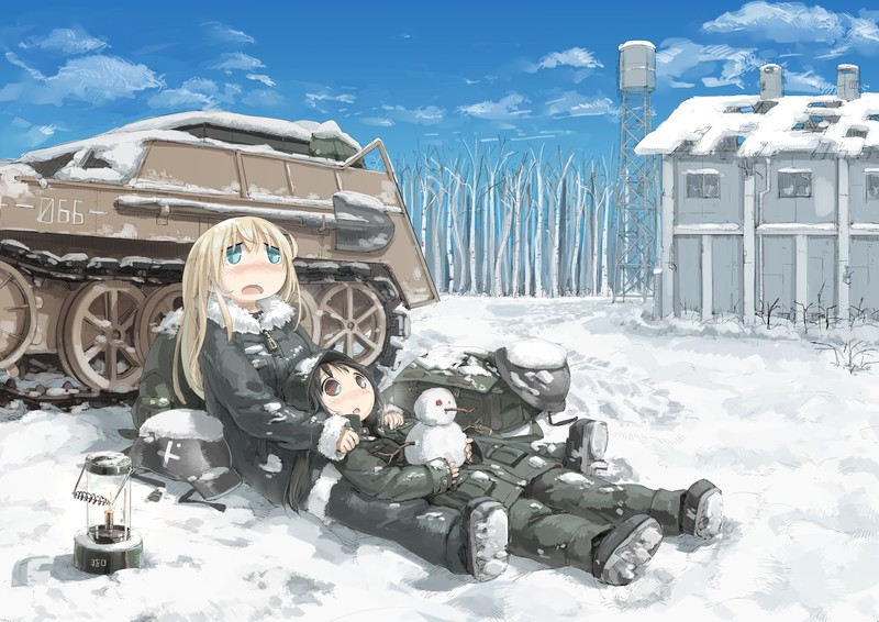 anime, anime girls, comic art, Shoujo Shuumatsu Ryokou, Chito (Shoujo Shuumatsu Ryokou), Yuuri (Shoujo Shuumatsu Ryokou)