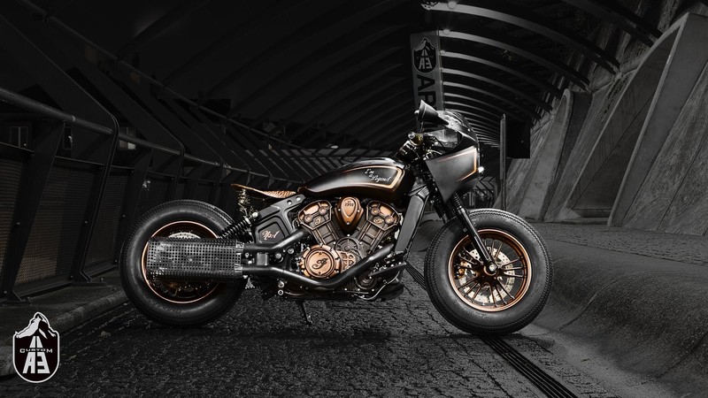 motorcycle, vehicle, chopper, photography, Indian (brand), custom, black, bronze