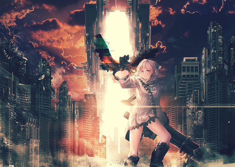 anime, comic art, anime girls