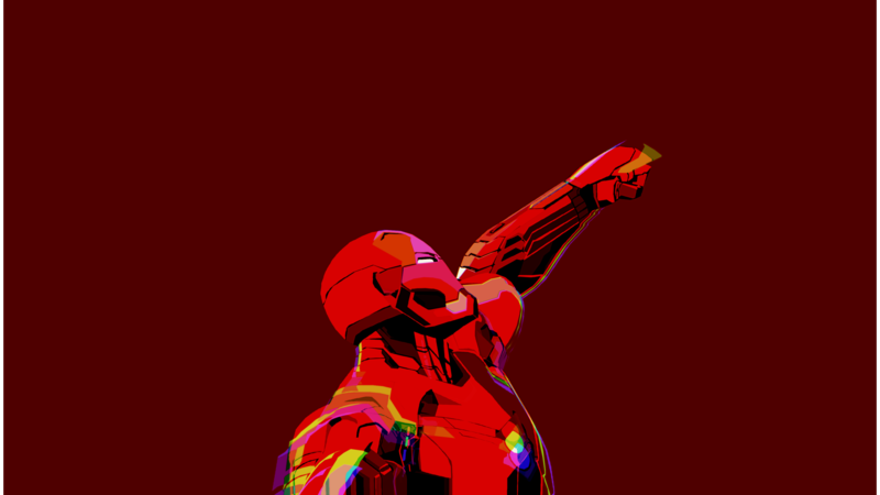 Iron Man, comics, comic art, digital, digital art, red, Marvel Cinematic Universe, Marvel Comics