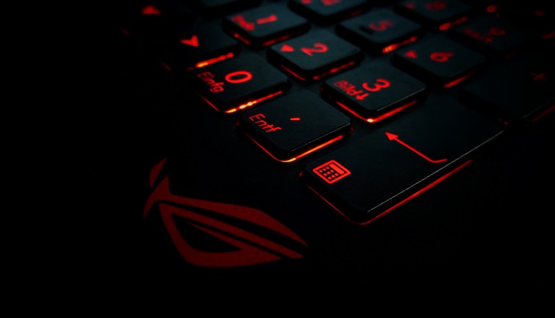 ASUS, Republic of Gamers, keyboards, red