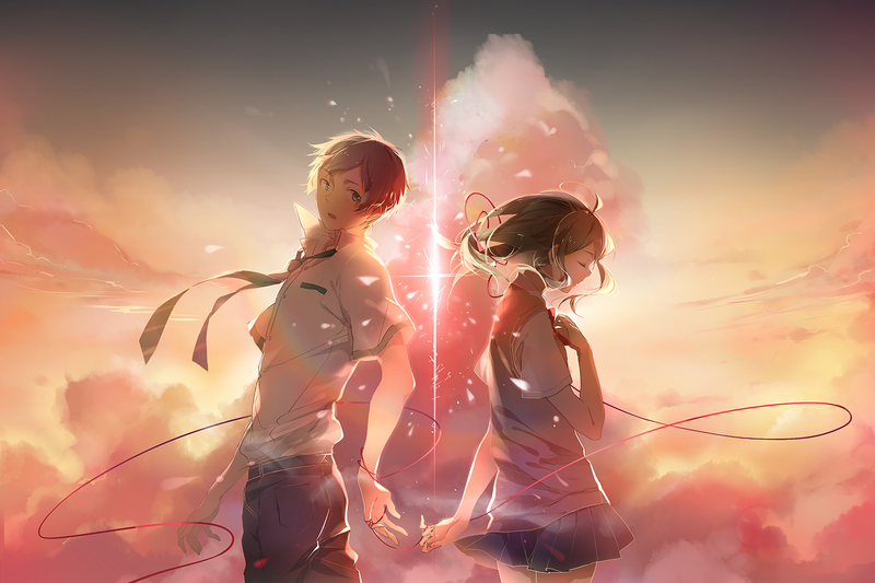 anime, comic art, Kimi no Na Wa, Mitsuha Miyamizu, Tachibana Taki