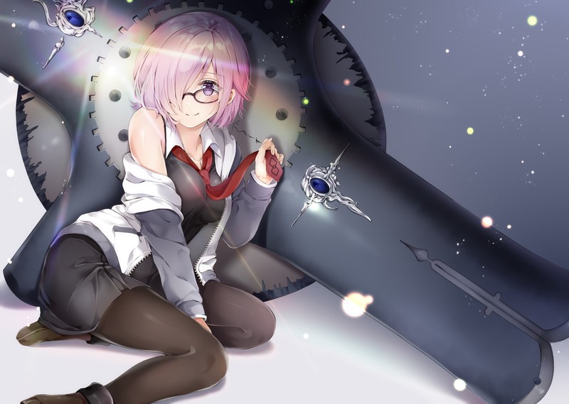 anime, comic art, Mash Kyrielight, Fate/Grand Order, FGO, Shielder (Fate/Grand Order)