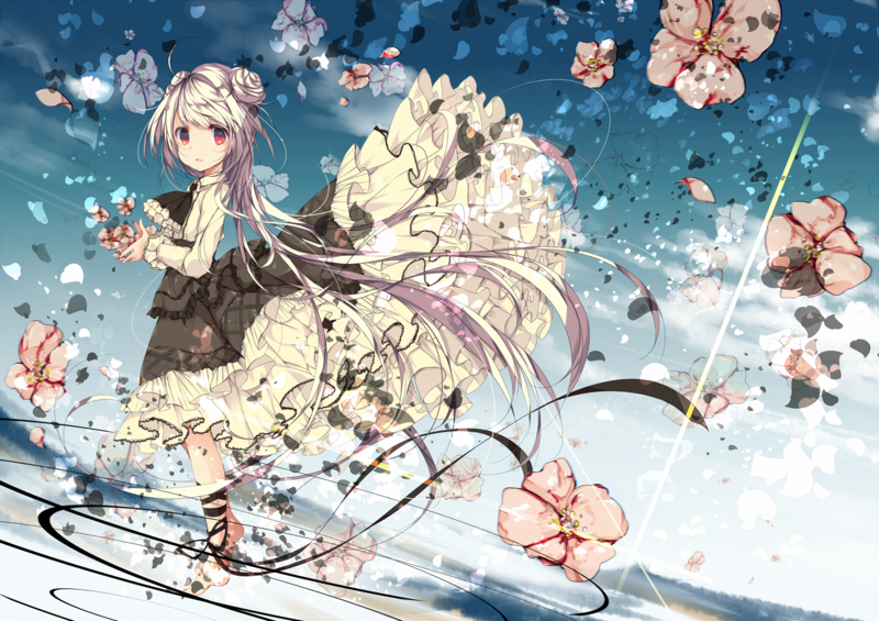 anime, comic art, Quadratic element, anime girls